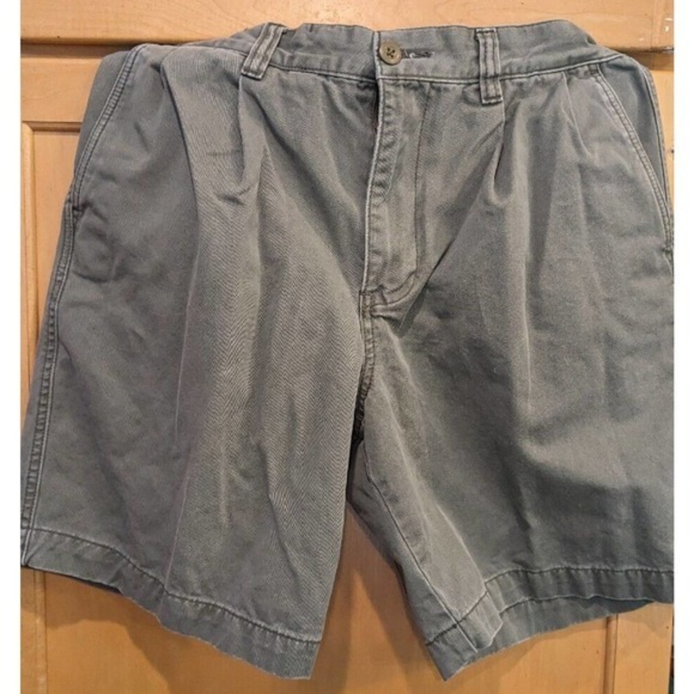 Eddie Bauer Outdoor Outfitter Cargo Short Hiking 100% Cotton Mens 33 Green